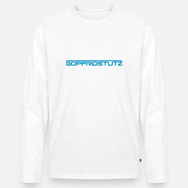 gopfridstutz schweizerdeutsche t-shirts - Männer Premium Bio Langarmshirt - Weiß