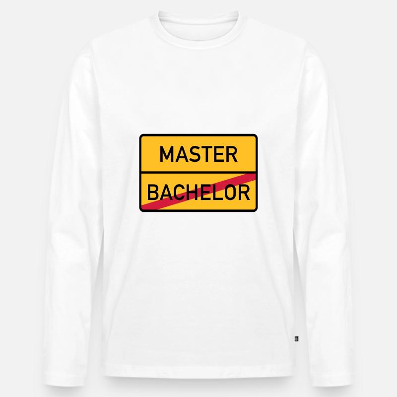 master - Männer Premium Bio Langarmshirt - Weiß
