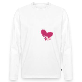 Weltbeste Kollegin Herz - Männer Premium Bio Langarmshirt - Weiß - Vorne - Nico (187cm)