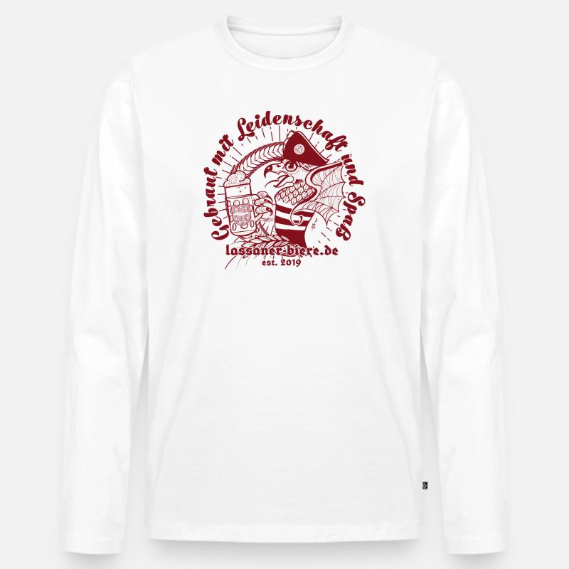 Lassaner Bierfreunde e.V. - Männer Premium Bio Langarmshirt - Weiß