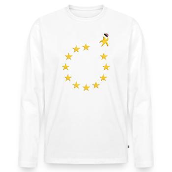 Brexit England EU European Union hat - Men's Premium Organic Long Sleeve Shirt - white - Front - Nico (187cm)