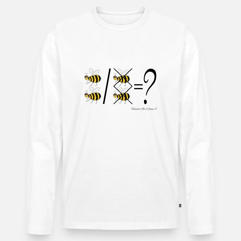 2B oder nicht 2B - Männer Premium Bio Langarmshirt - Weiß