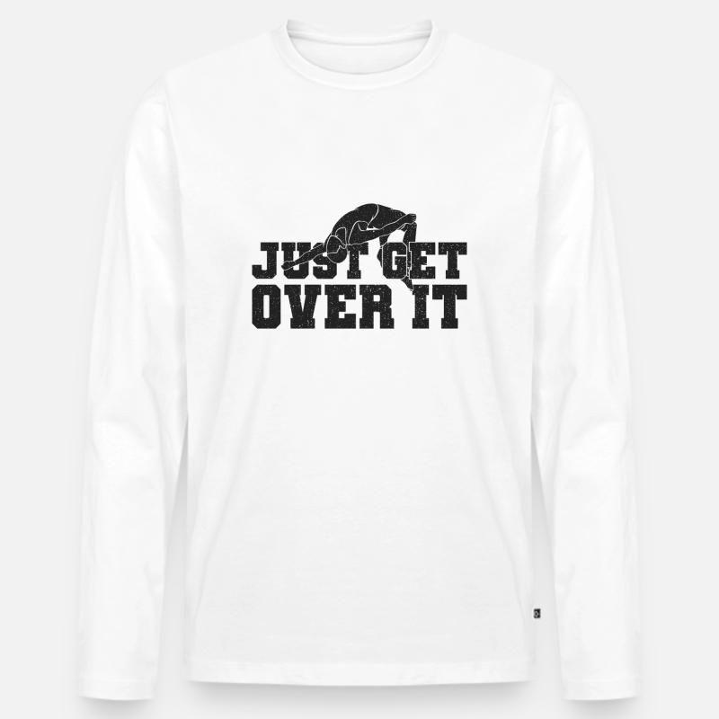 Hochsprung - Männer Premium Bio Langarmshirt - Weiß
