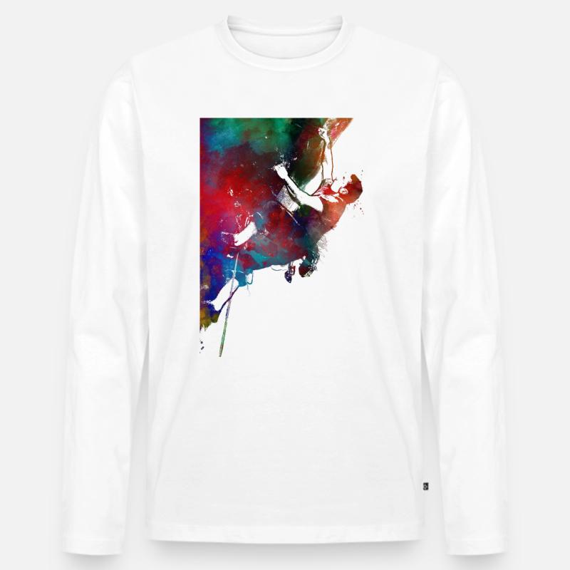 Sportklettern - Männer Premium Bio Langarmshirt - Weiß