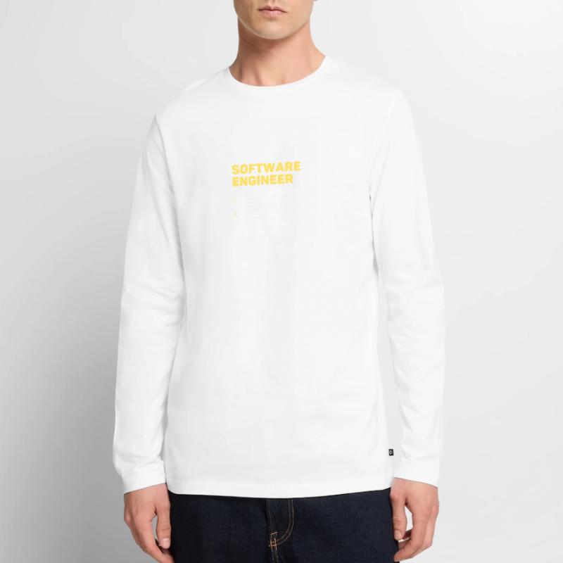 Lustige Software Engineer Definition Computer Dev Männer Premium Bio Langarmshirt