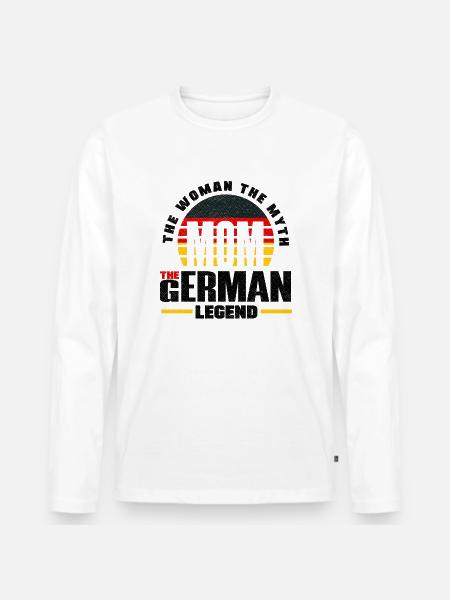 German Germany German Flag Mothers Day - Men's Premium Organic Long Sleeve Shirt - white