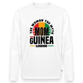 Guinea Guinea Guinea Flagge Muttertag - Männer Premium Bio Langarmshirt - Weiß - Vorne - Nico (187cm)