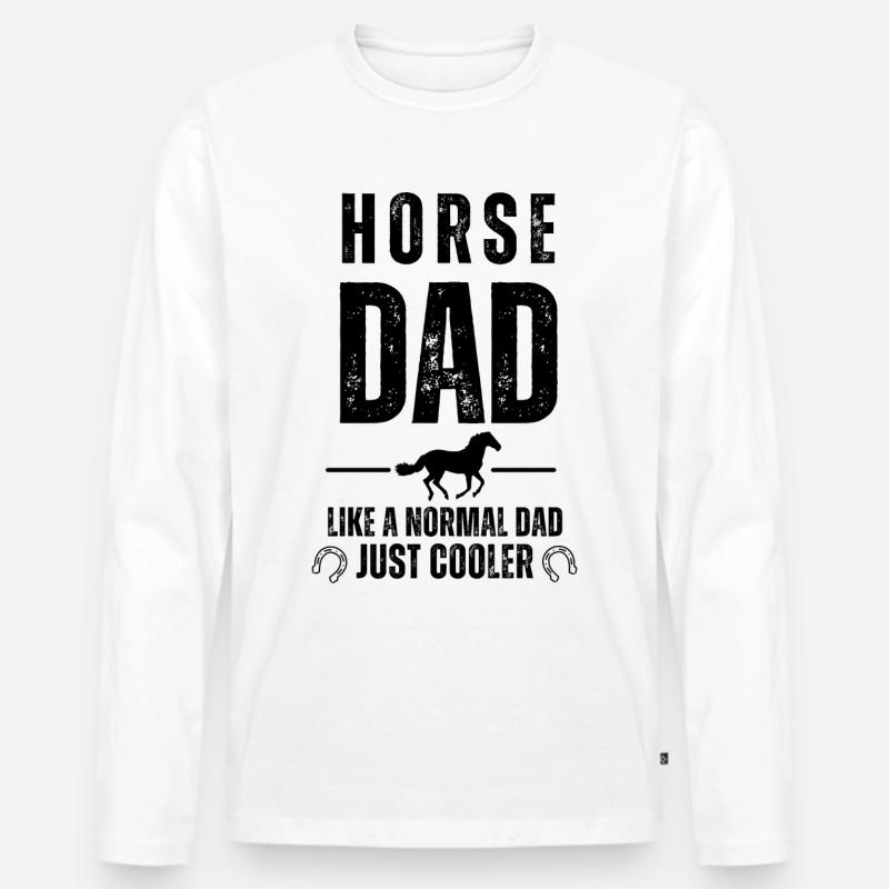 PFERD PAPA - Männer Premium Bio Langarmshirt - Weiß