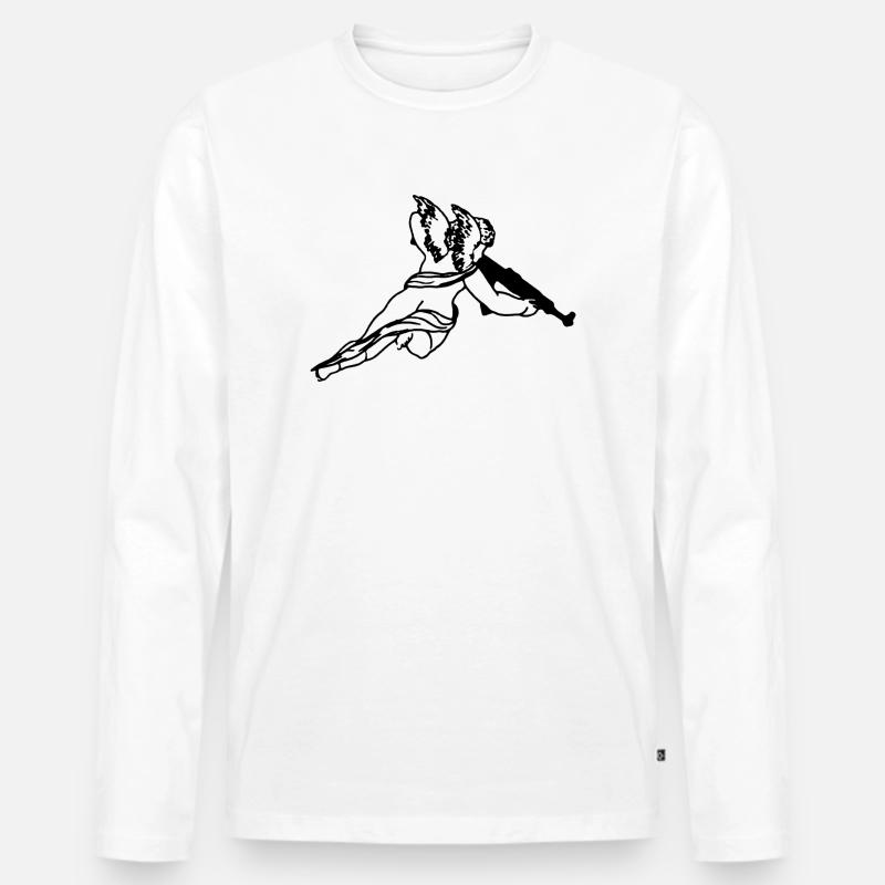 ENGEL - Männer Premium Bio Langarmshirt - Weiß