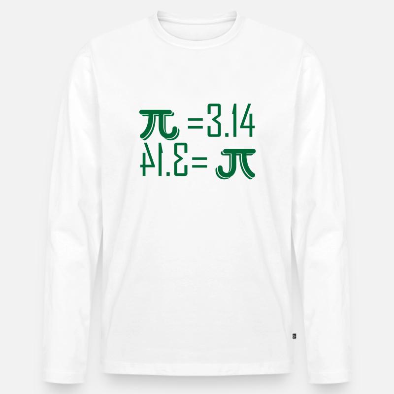 Pi 3,14 Pi Day Geschenk - Männer Premium Bio Langarmshirt - Weiß