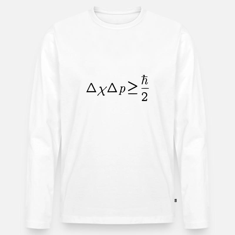 Heisenbergsche Unschaerferelation Geschenk - Männer Premium Bio Langarmshirt - Weiß