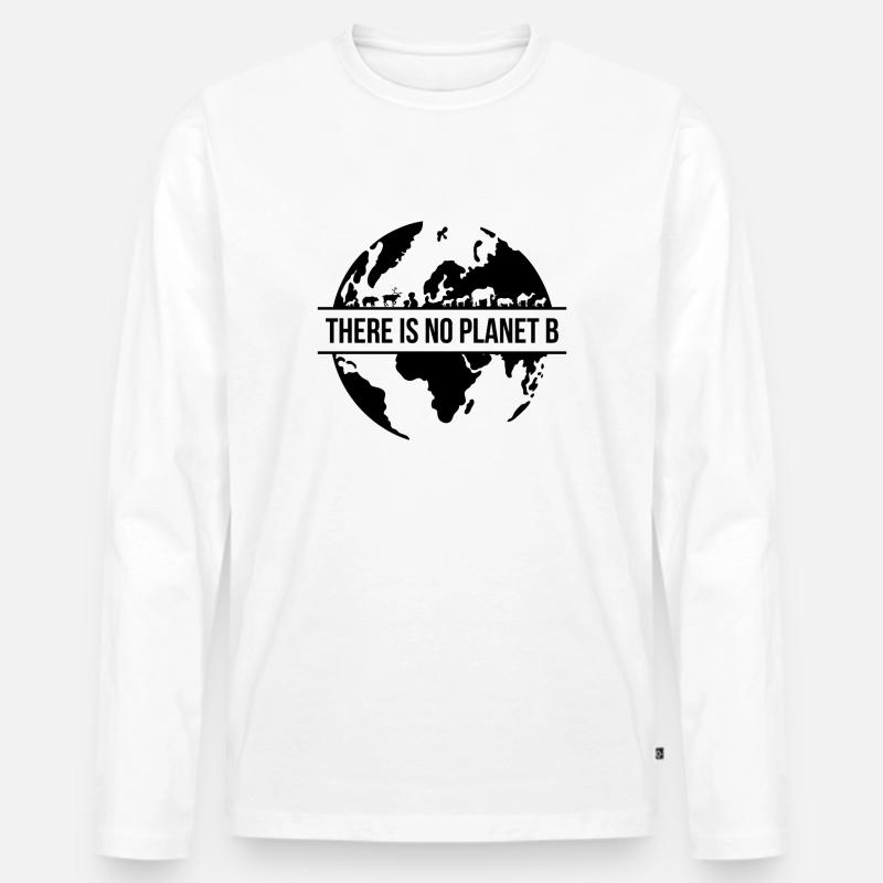 Natur Umweltschutz Mutter Erde Geschenk - Männer Premium Bio Langarmshirt - Weiß