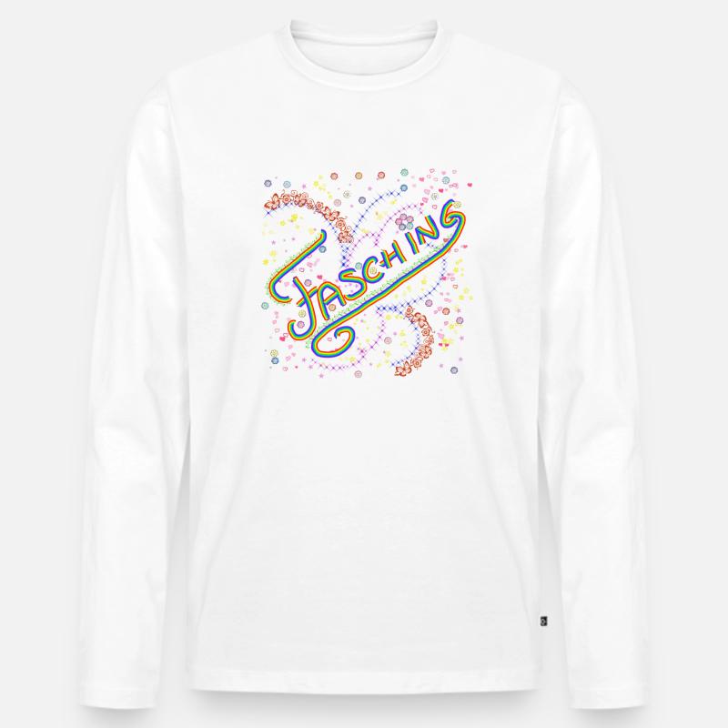 Fasching - Männer Premium Bio Langarmshirt - Weiß