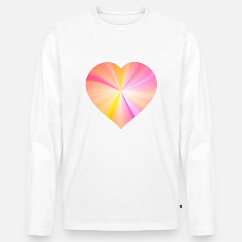Herz Beam - Männer Premium Bio Langarmshirt - undefined