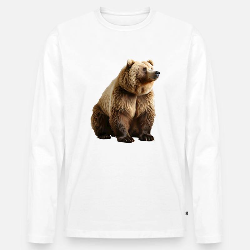 Braunbären sind Allesfresser - Männer Premium Bio Langarmshirt - undefined