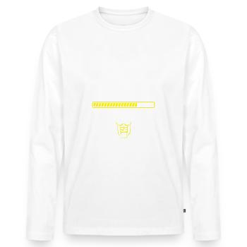 t shirt abdos en cours humour musculation homme - T-shirt manches longues Premium bio Homme - blanc - Devant - Nico (187cm)