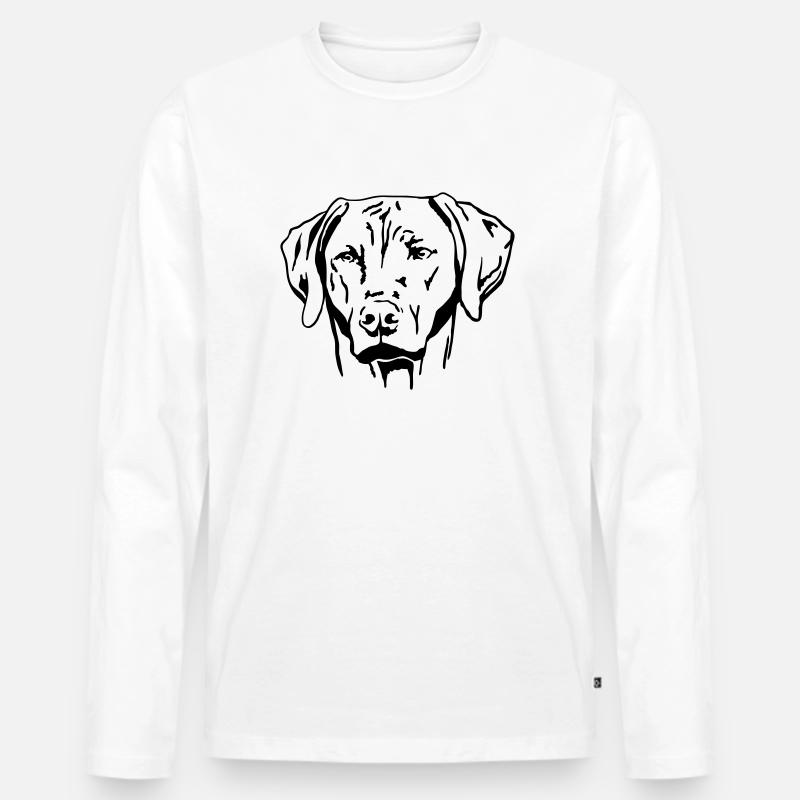 Rhodesian Ridgeback - Männer Premium Bio Langarmshirt - Weiß