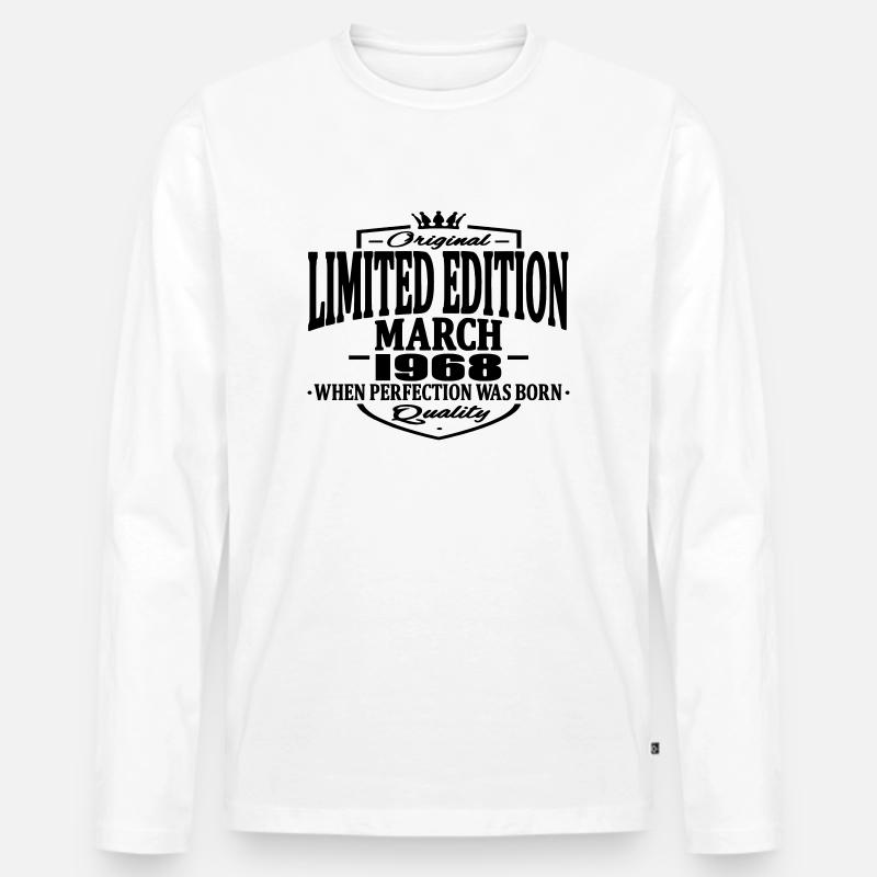Limitierte Auflage März 1968 - Männer Premium Bio Langarmshirt - Weiß