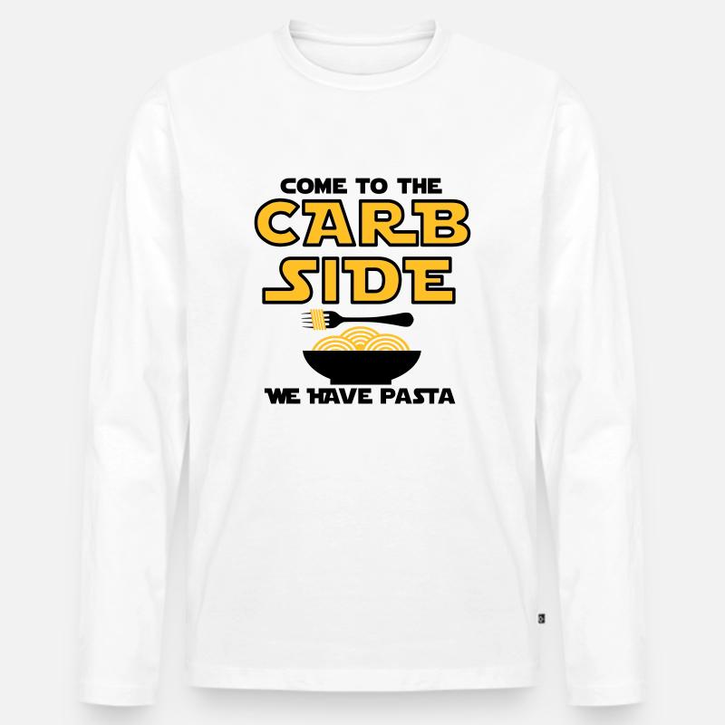 Diät - Männer Premium Bio Langarmshirt - Weiß