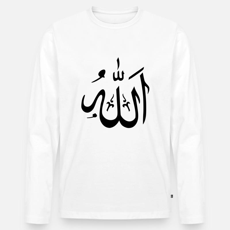 Allah Islam - Männer Premium Bio Langarmshirt - Weiß