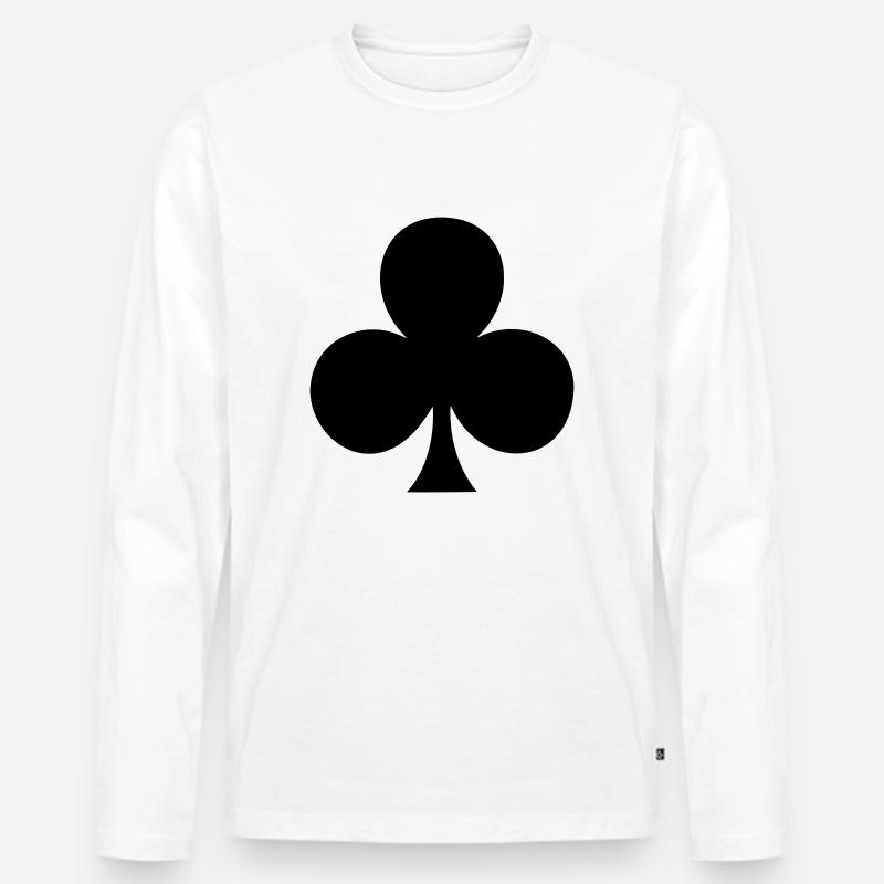 Luck - Männer Premium Bio Langarmshirt - Weiß