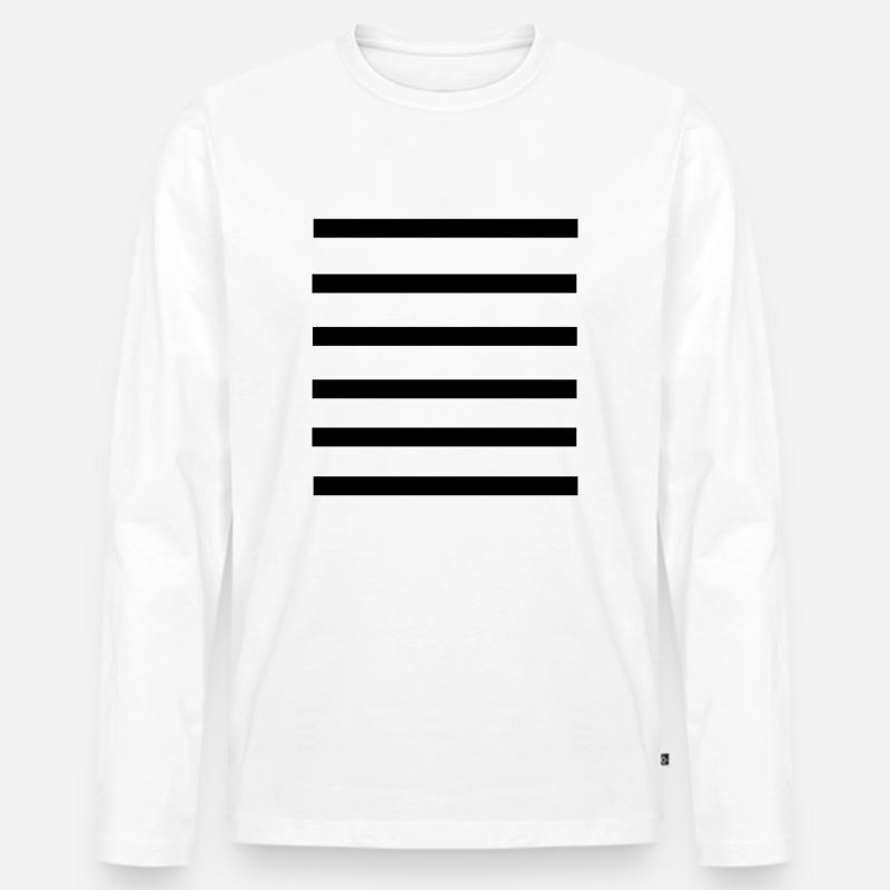stripes_pattern_line - Männer Premium Bio Langarmshirt - Weiß