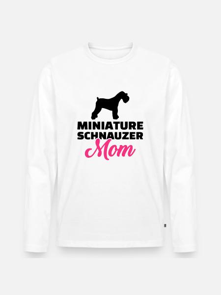 Zwergschnauzer - Männer Premium Bio Langarmshirt - Weiß