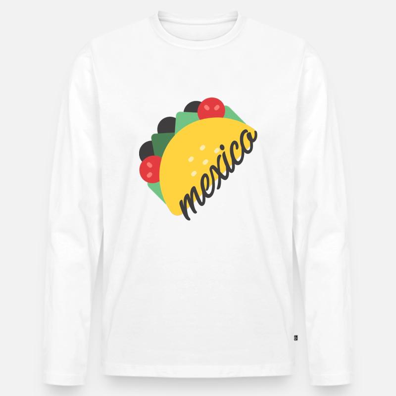 Mexico - Männer Premium Bio Langarmshirt - Weiß