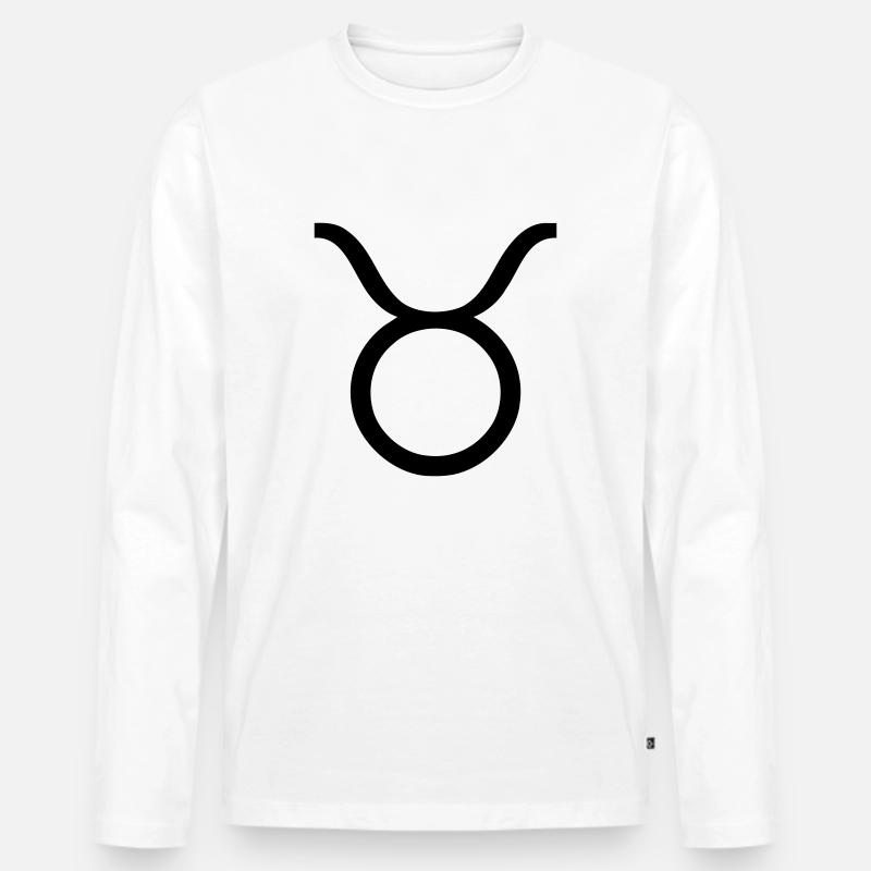 stier1 - Männer Premium Bio Langarmshirt - Weiß