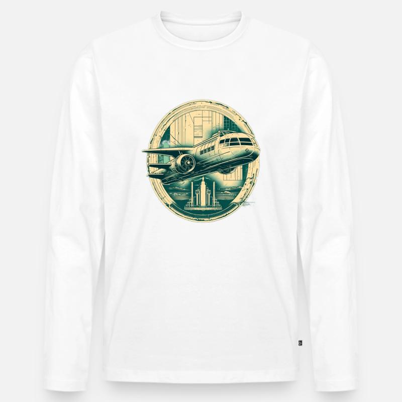 Luft 30 - Männer Premium Bio Langarmshirt - Weiß