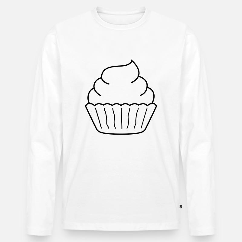 cupcake - Men's Premium Organic Long Sleeve Shirt - white
