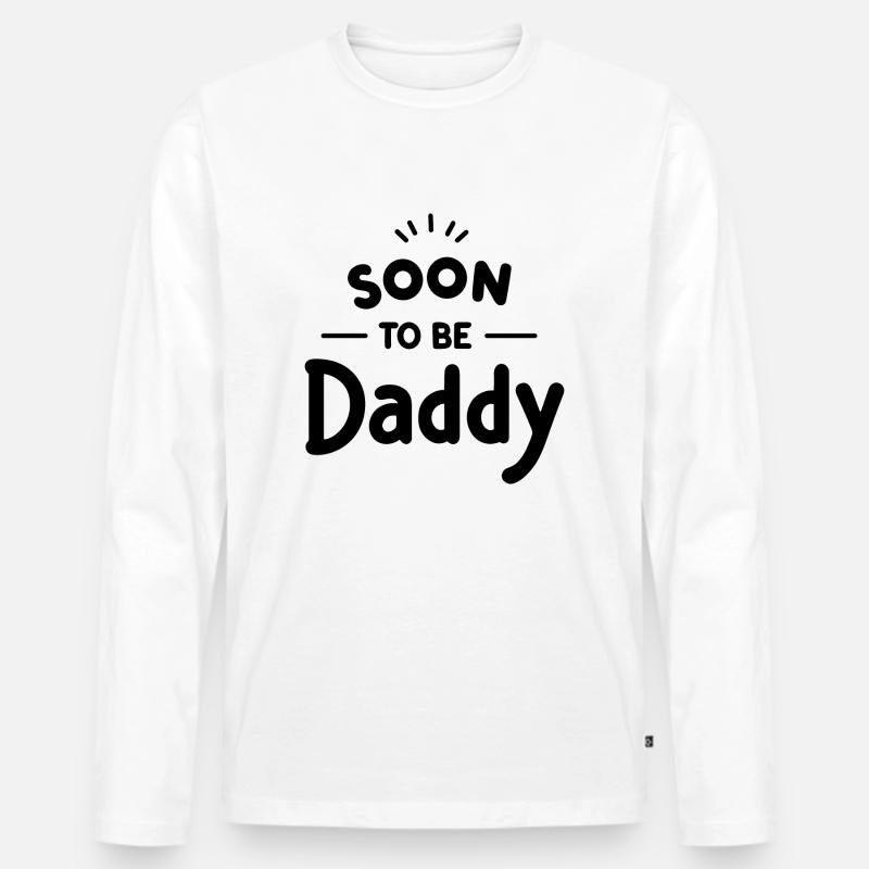 Bald Papa - Männer Premium Bio Langarmshirt - Weiß