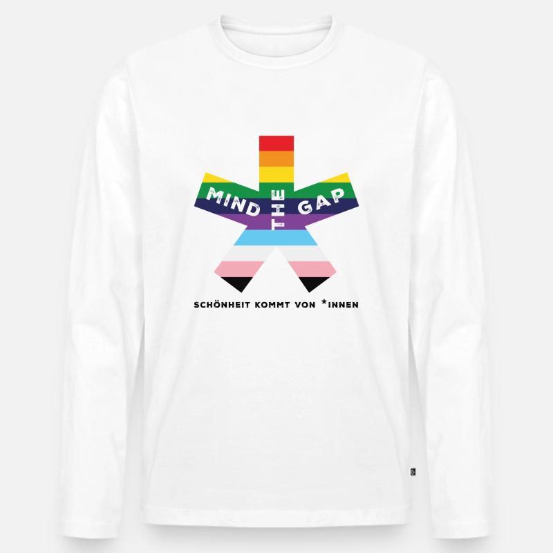 blockedTitle - Männer Premium Bio Langarmshirt - Weiß