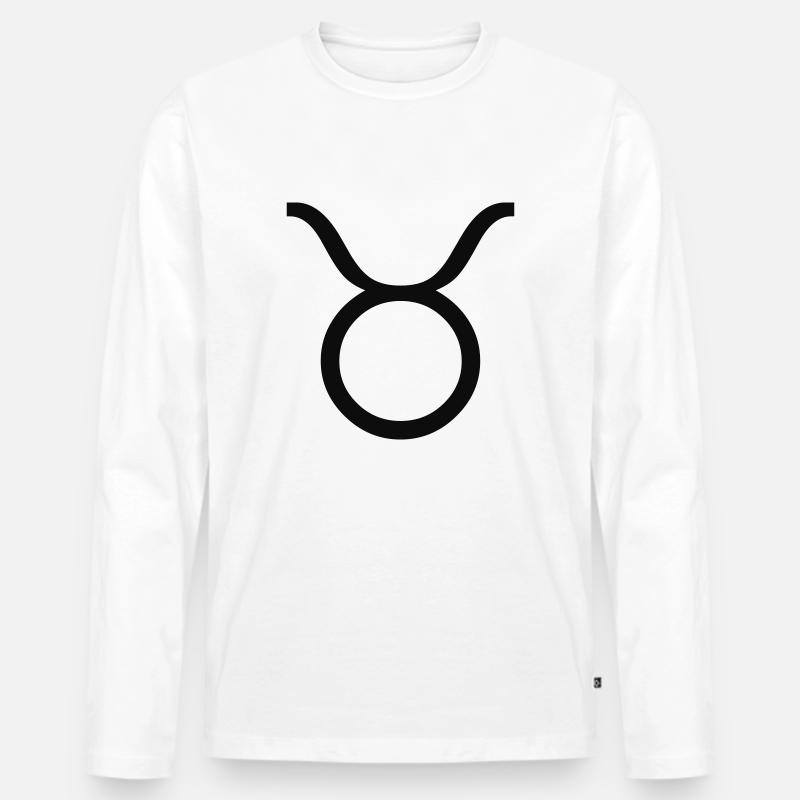 taurus / stier - Männer Premium Bio Langarmshirt - Weiß