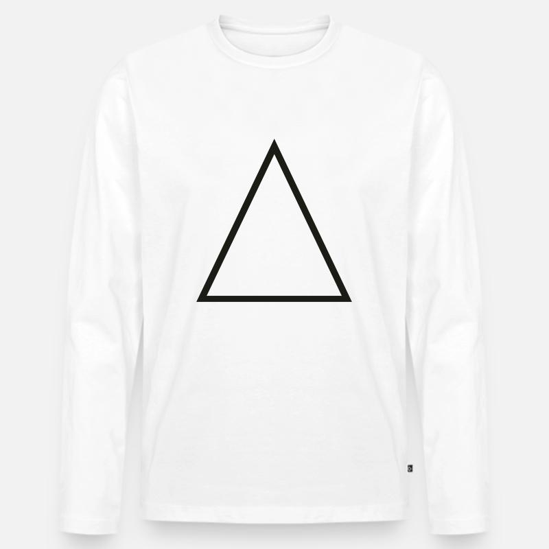 Triangle Überblick - Männer Premium Bio Langarmshirt - Weiß