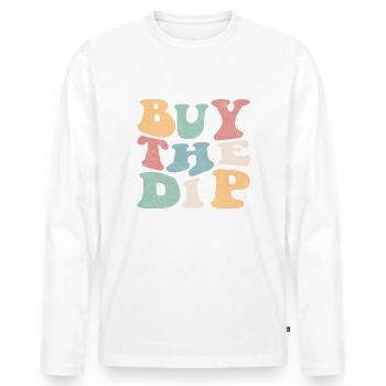 Achetez la trempette! rétro coloré - T-shirt manches longues Premium bio Homme - blanc - Devant - Nico (187cm)