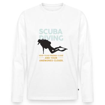 Scuba diving diving - Men's Premium Organic Long Sleeve Shirt - white - Front - Nico (187cm)