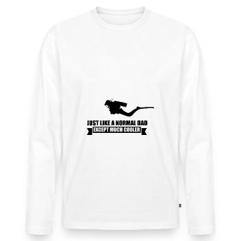 DIVING DAD Father Scuba Diving - Men's Premium Organic Long Sleeve Shirt - white - Front - Nico (187cm)