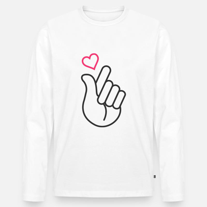 K-Pop - Männer Premium Bio Langarmshirt - Weiß