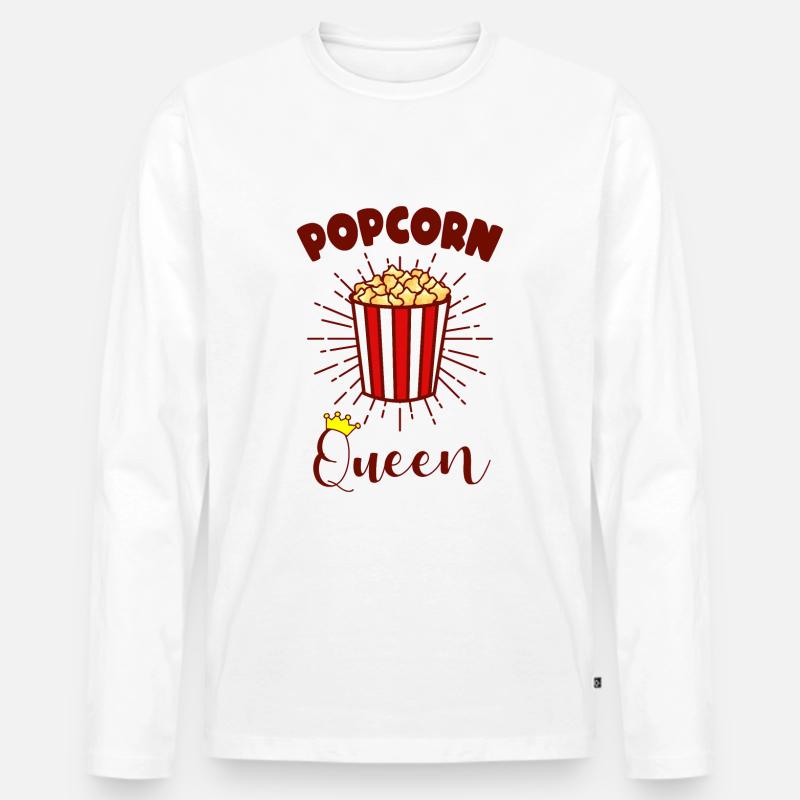 Popcorn Kostüm - Männer Premium Bio Langarmshirt - Weiß