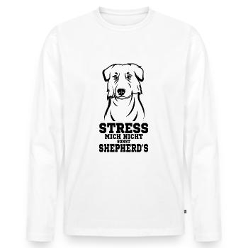 Australian Shepherd - Männer Premium Bio Langarmshirt - Weiß - Vorne - Nico (187cm)