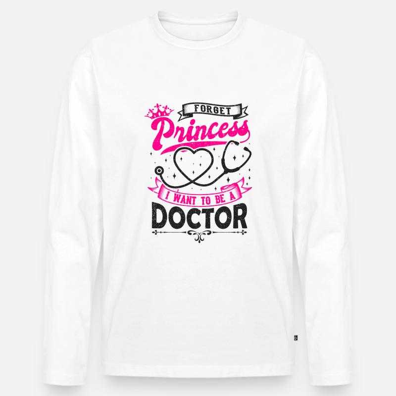 Studente di medicina - Maglia a manica lunga ecologica premium da uomo - bianco
