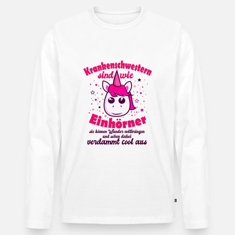 Krankenschwester - Männer Premium Bio Langarmshirt - Weiß