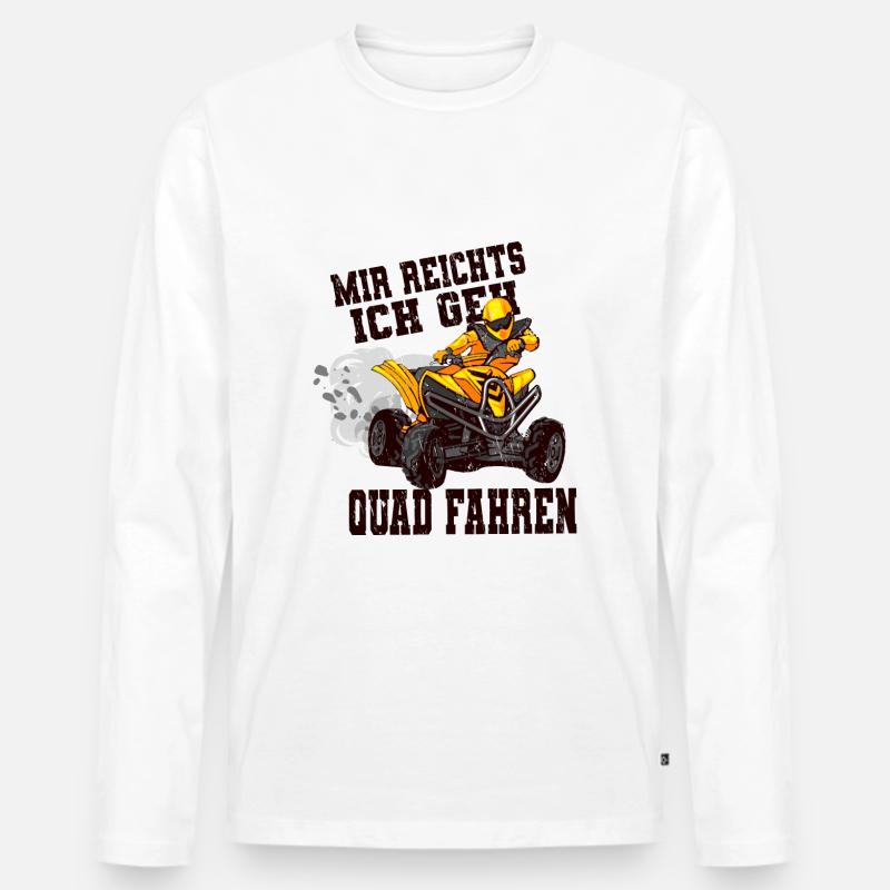 Quad - Männer Premium Bio Langarmshirt - Weiß