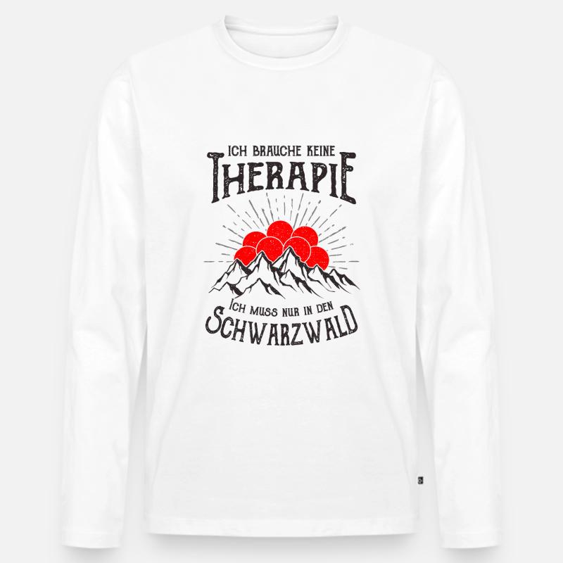 Schwarzwald - Männer Premium Bio Langarmshirt - Weiß