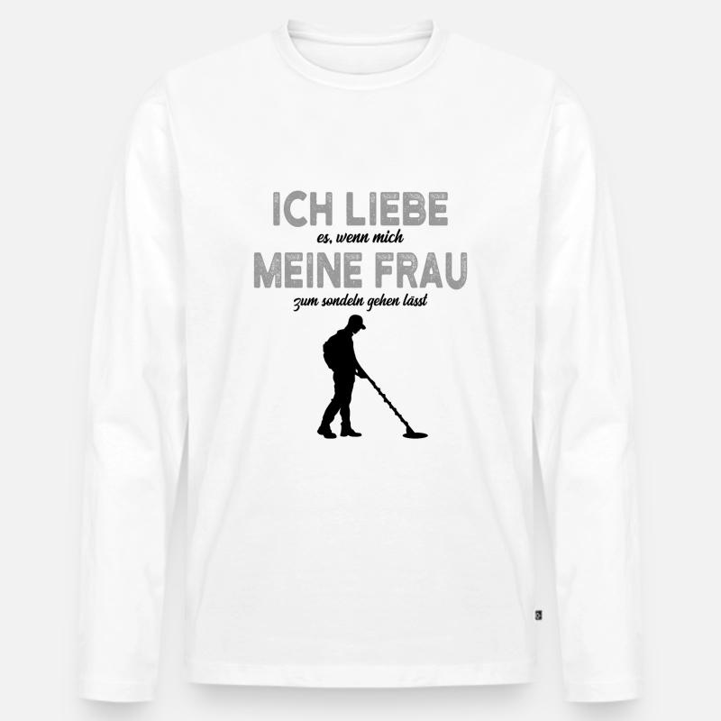 Sondler - Männer Premium Bio Langarmshirt - Weiß