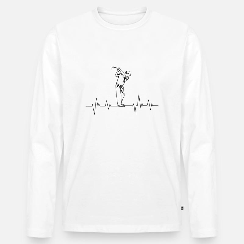 Golf - Männer Premium Bio Langarmshirt - Weiß