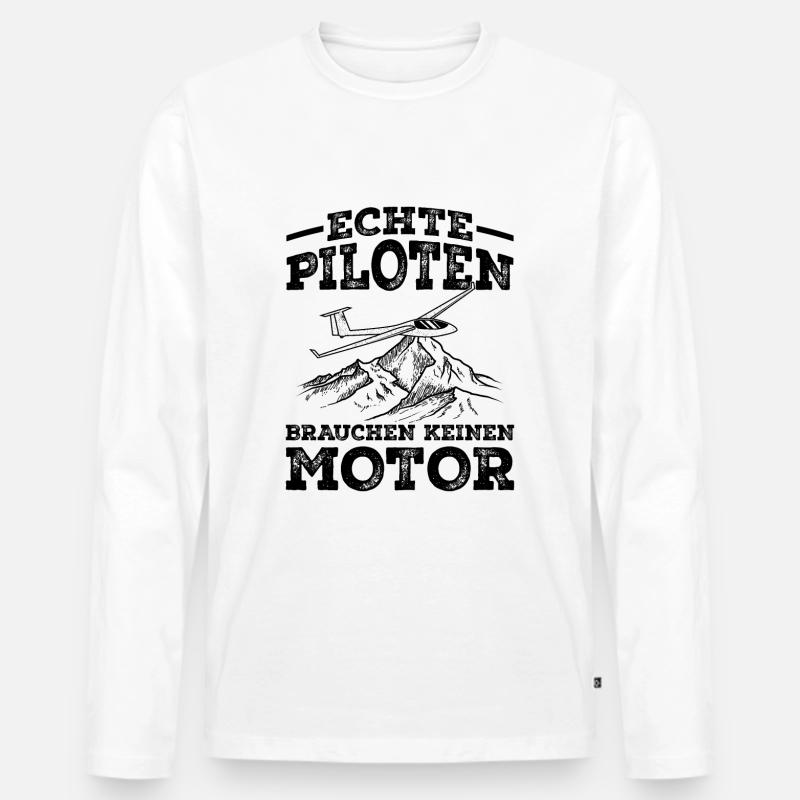 Segelfliegen - Männer Premium Bio Langarmshirt - Weiß
