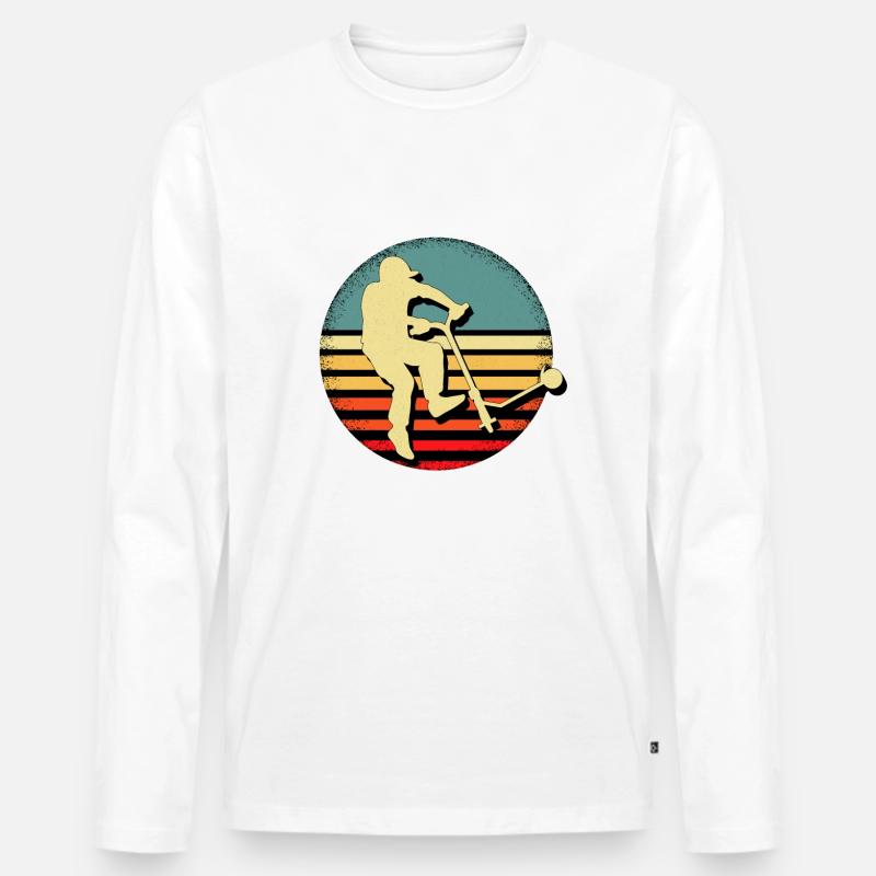 Scooter - Männer Premium Bio Langarmshirt - Weiß