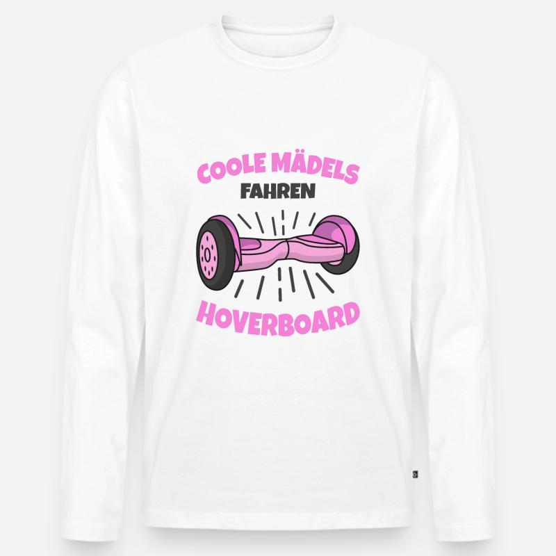Hoverboard - Männer Premium Bio Langarmshirt - Weiß